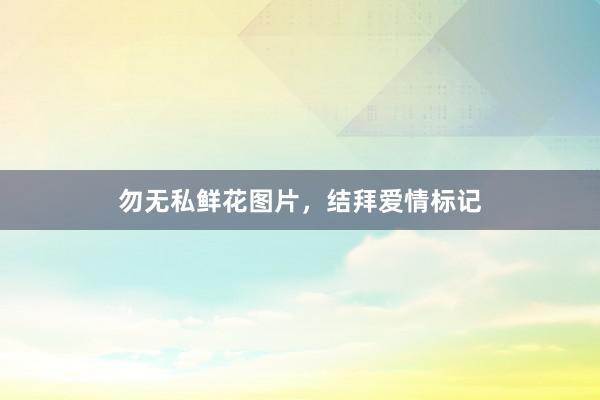 勿无私鲜花图片，结拜爱情标记